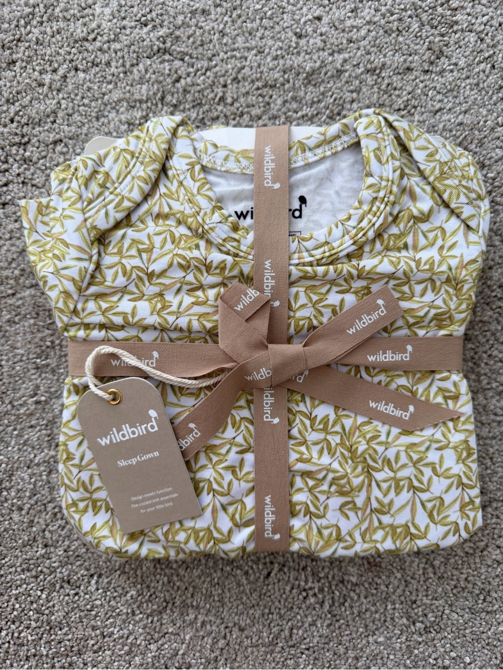 WildBird Sleep Gown with Olive Leaf Print
